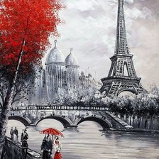 Схема вышивки «парижская набережная»