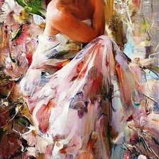 девушка и цветы