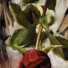 Схема вышивки «красная роза»