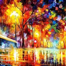 Схема вышивки «скамейка в парке»