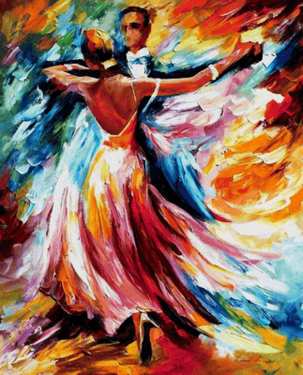 танго - люди. акварель - предпросмотр