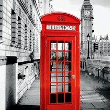 Схема вышивки «телефонная будка»