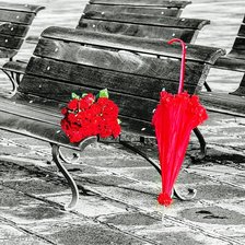 Схема вышивки «скамейка в парке»