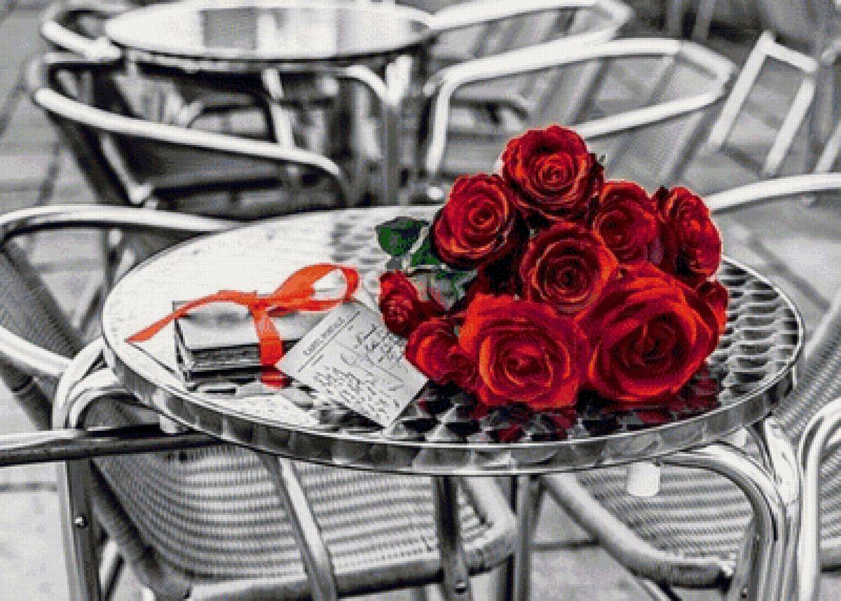 уличное кафе - цветы - предпросмотр