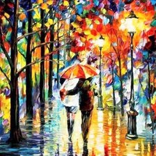 Схема вышивки «осенний парк»