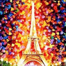 Схема вышивки «эйфелева башня»