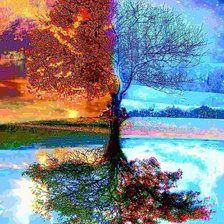 Схема вышивки «4 сезона»