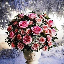 Схема вышивки «букет роз»