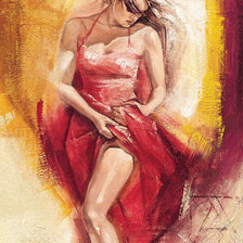 Схема вышивки «испанская танцовщица 1»