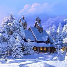 Схема вышивки «объятия зимы»