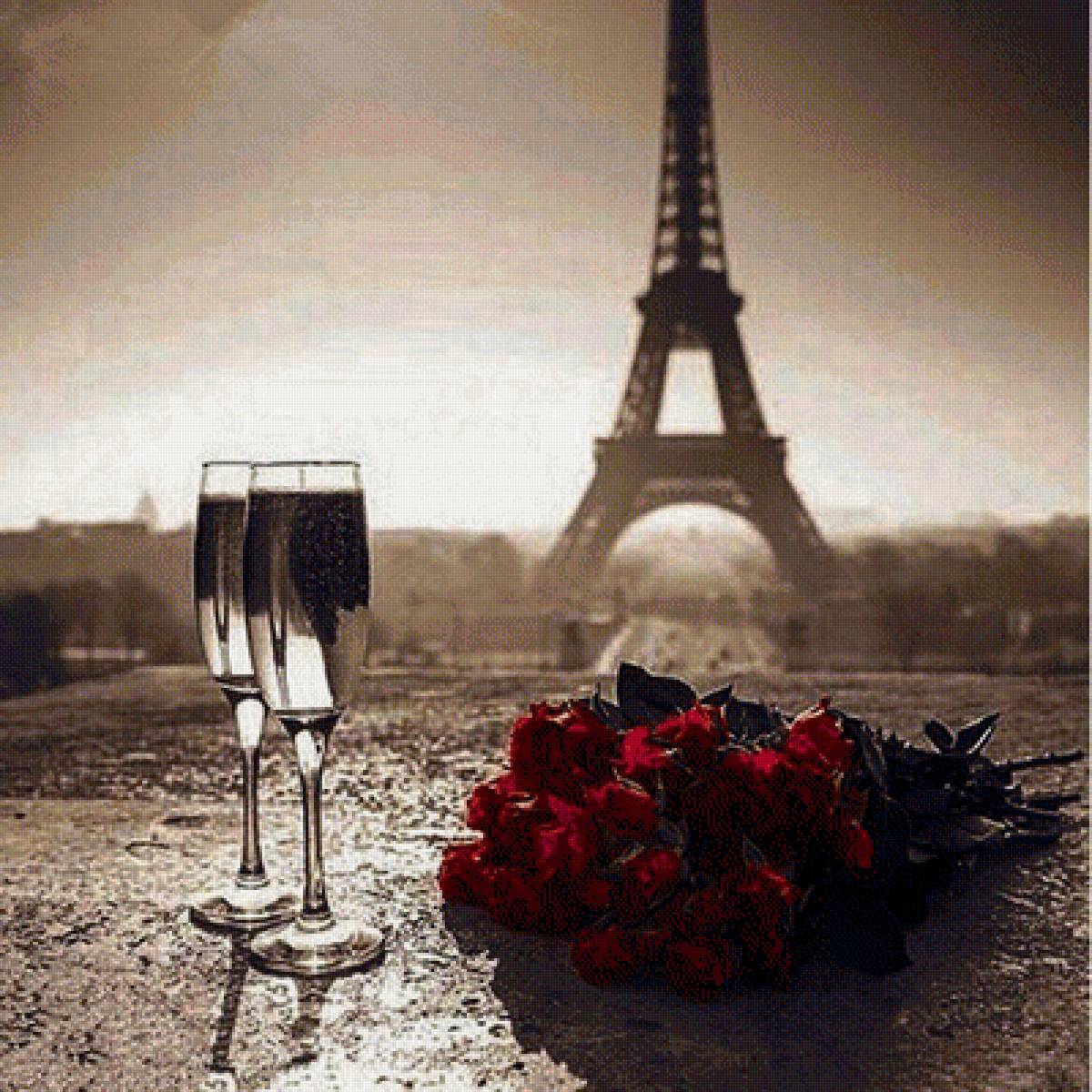 эйфелева башня - города. цветы - предпросмотр