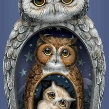 Схема вышивки «Совушки»