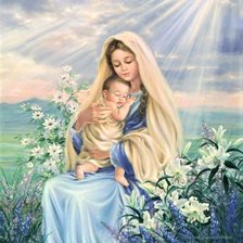 Схема вышивки «мать и дитя»