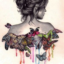 Схема вышивки «девушка»