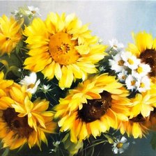 Схема вышивки «подсолнухи»