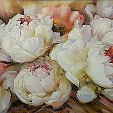 Схема вышивки «пионы»