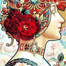 Схема вышивки «Девушка»