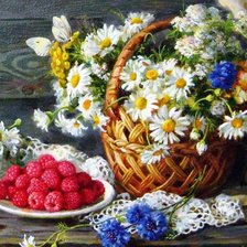 Схема вышивки «полевые ццветы»