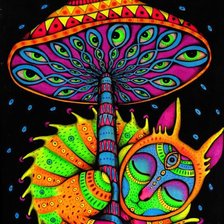 Схема вышивки «Гриб»