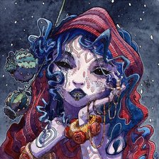 Схема вышивки «ведьма»