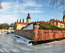 Схема вышивки «Несвижский замок зимой»