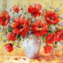 Схема вышивки «Маки»