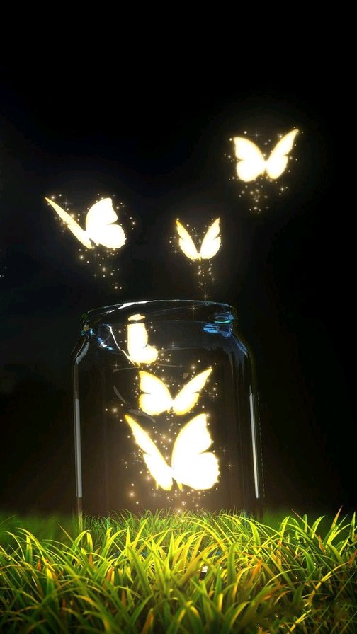Бабочки в баночке - бабочки - оригинал