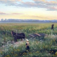 Схема вышивки «деревня»