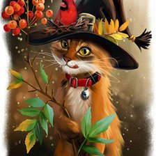 Схема вышивки «котенок»