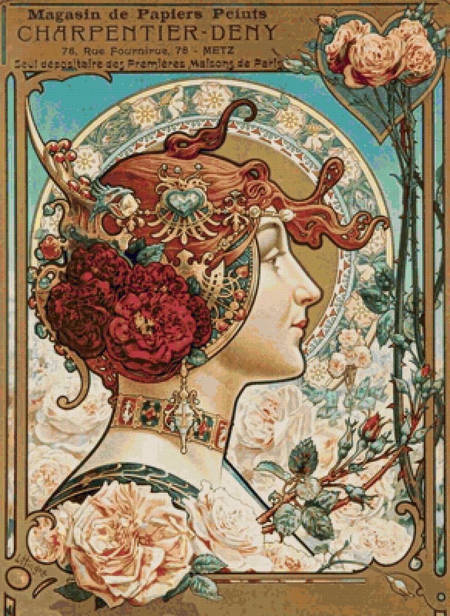 Poster, Mucha - poster, mucha, art nouveau - предпросмотр