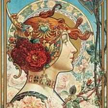 Схема вышивки «Poster, Mucha»