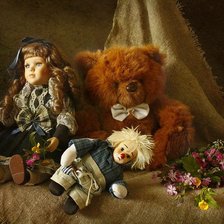 Схема вышивки «Натюрморт из старых игрушек.»