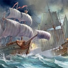 Схема вышивки «парусник»