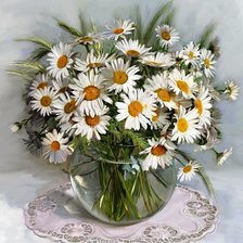 Схема вышивки «ромашки»