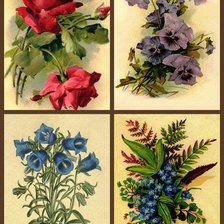 Схема вышивки «цветочный коллаж 4»