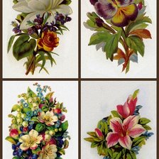 Схема вышивки «цветочный коллаж 5»