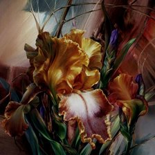 Схема вышивки «ирисы»