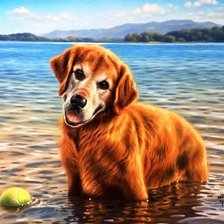 Схема вышивки «пес»