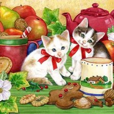 Схема вышивки «Котятки»