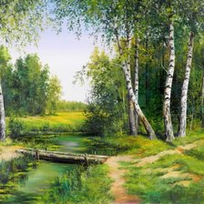 Схема вышивки «Пейзаж»