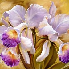 Схема вышивки «ирисы»