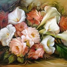 Схема вышивки «цветочная композиция»