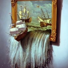 Схема вышивки «корабль»