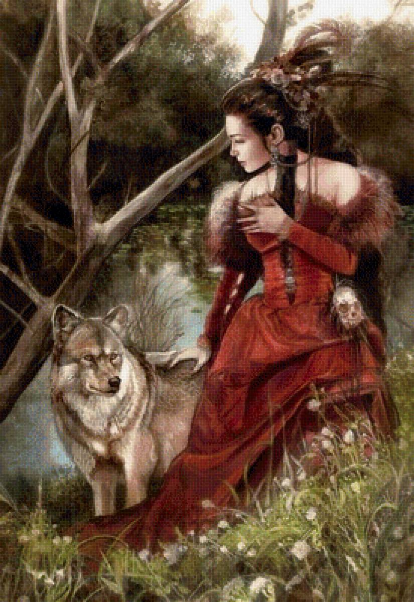 девушка и волк - фентези - предпросмотр