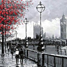 Схема вышивки «набережная»