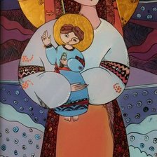 Схема вышивки «Мать с дитям»