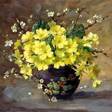 Схема вышивки «Букет первоцветов»