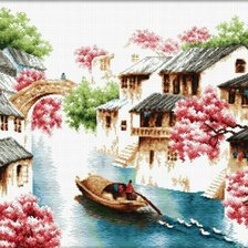 Схема вышивки «Деревня»