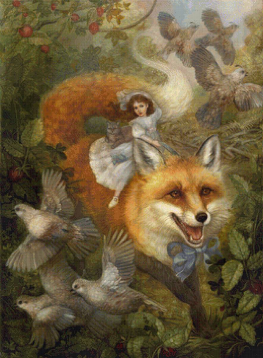 Верхом на лисе - сказка, лиса - предпросмотр