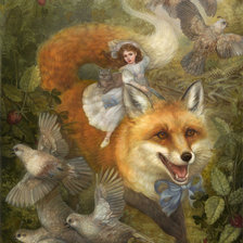 Схема вышивки «Верхом на лисе»